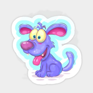 Blue cartoon puppy,  dog Sticker